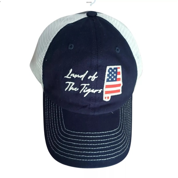NCAA Other - Auburn Tigers Hat Trucker Mesh Snapback Cap USA Flag Patch OSFA New